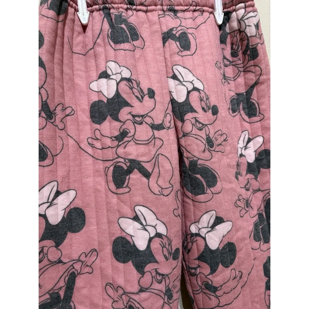 Disney Minnie Mouse Kate Mack 2 Pair Pink Joggers Girls Size 5 NWOT Fleece Pants
